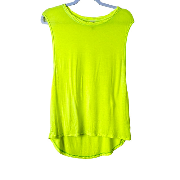 Free People Yellow The It Crew Neck Sleeveless Muscle Tank NWT Size XS - Picture 3 of 10